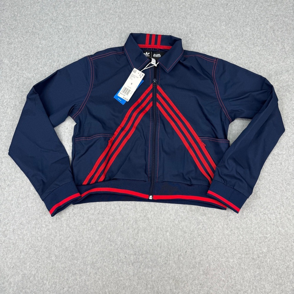 Adidas x Olivia OBlanc Women's Small Full Zip Track Jacket Navy Blue